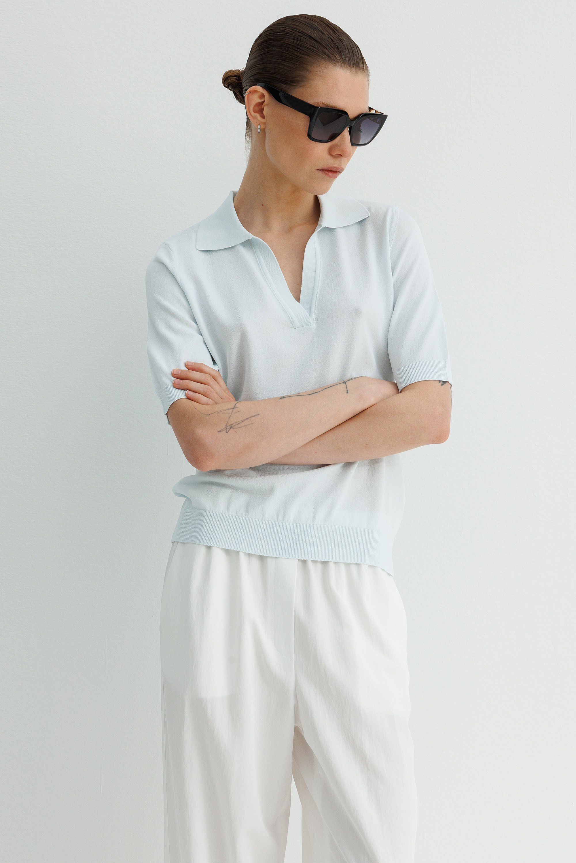 Polo Yaka Yarım Kol Triko