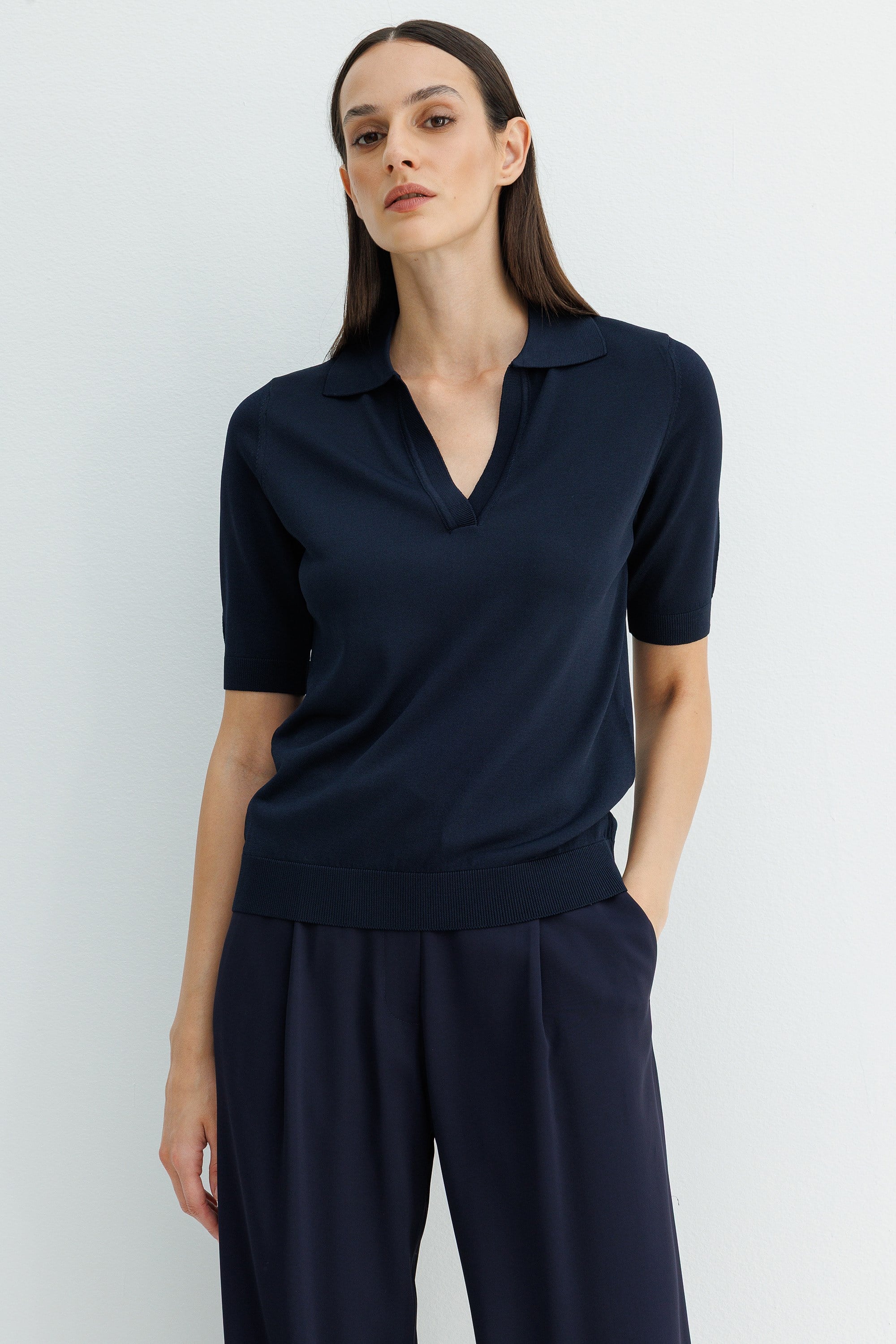 Polo Yaka Yarım Kol Triko