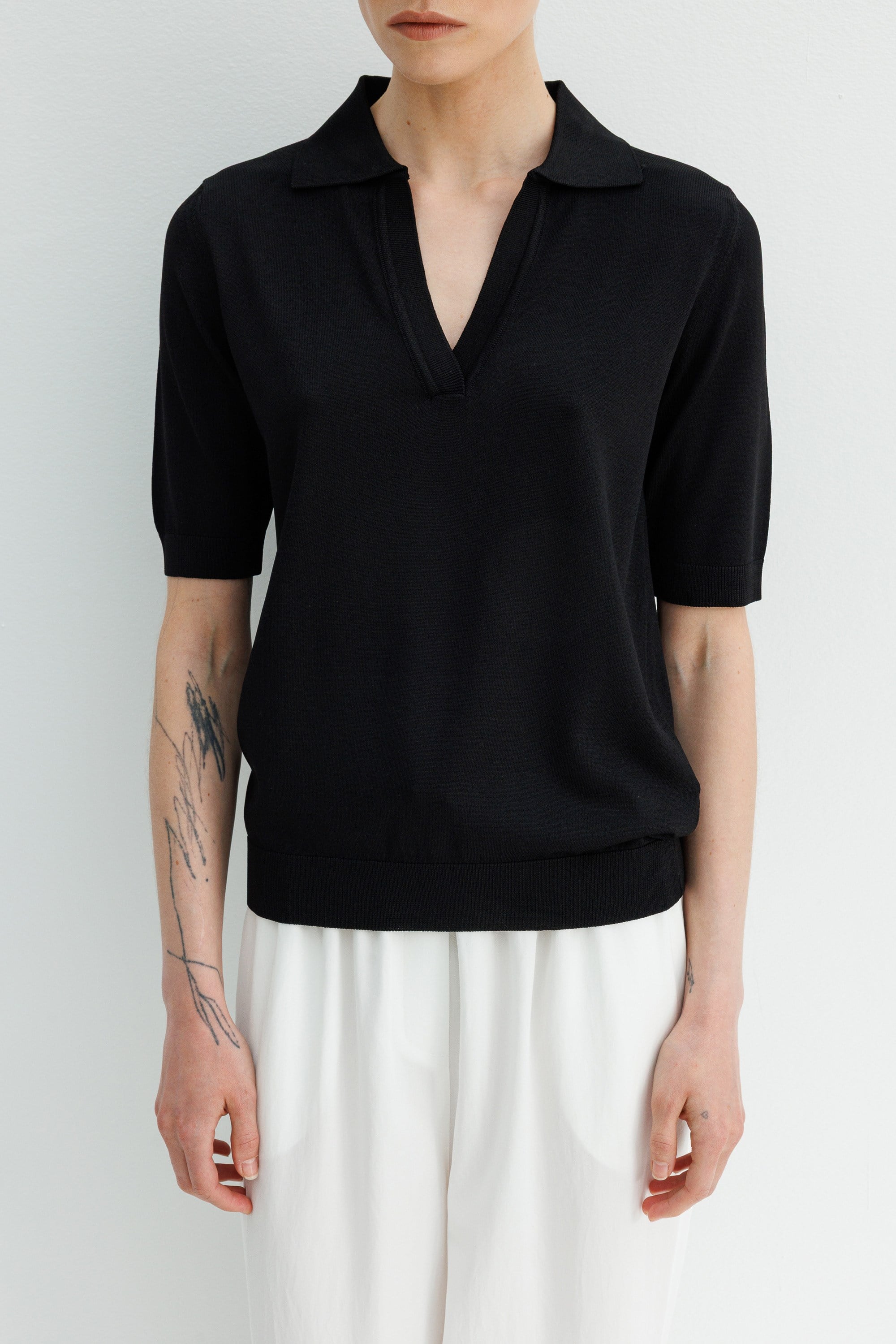 Polo Yaka Yarım Kol Triko