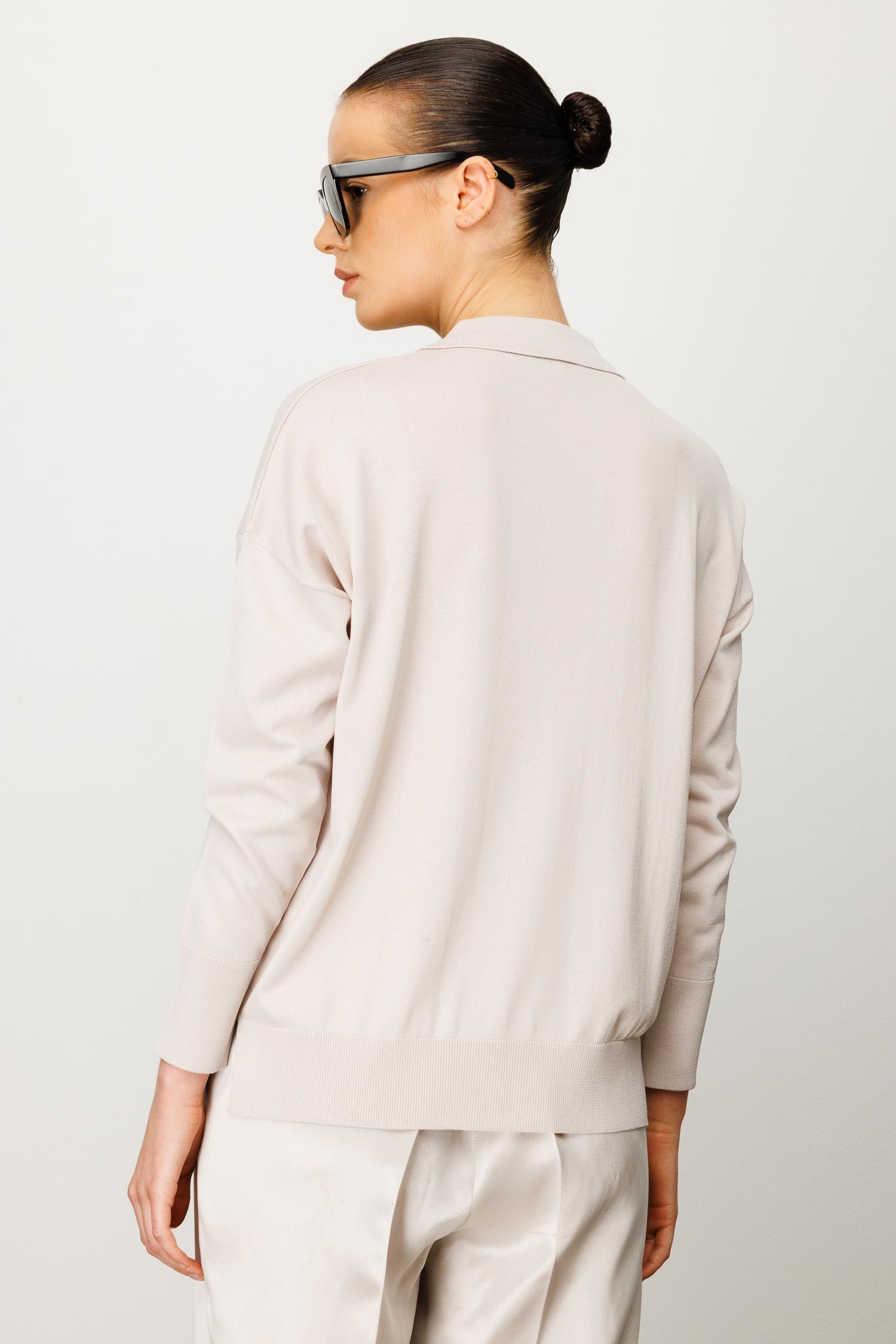 Polo Yaka Yırtmaçlı Triko