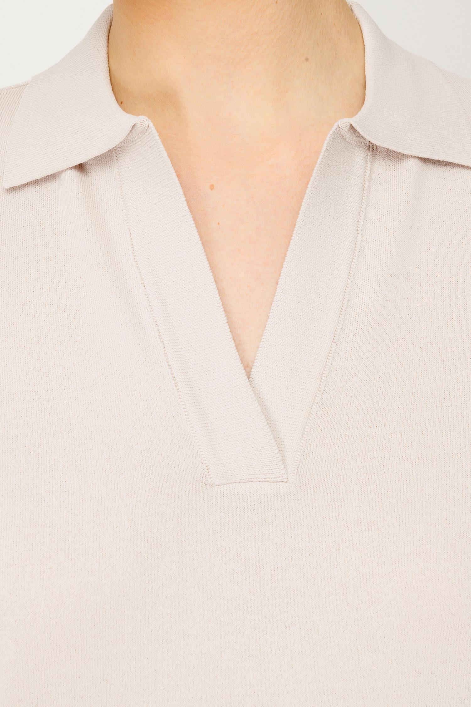 Polo Yaka Yırtmaçlı Triko