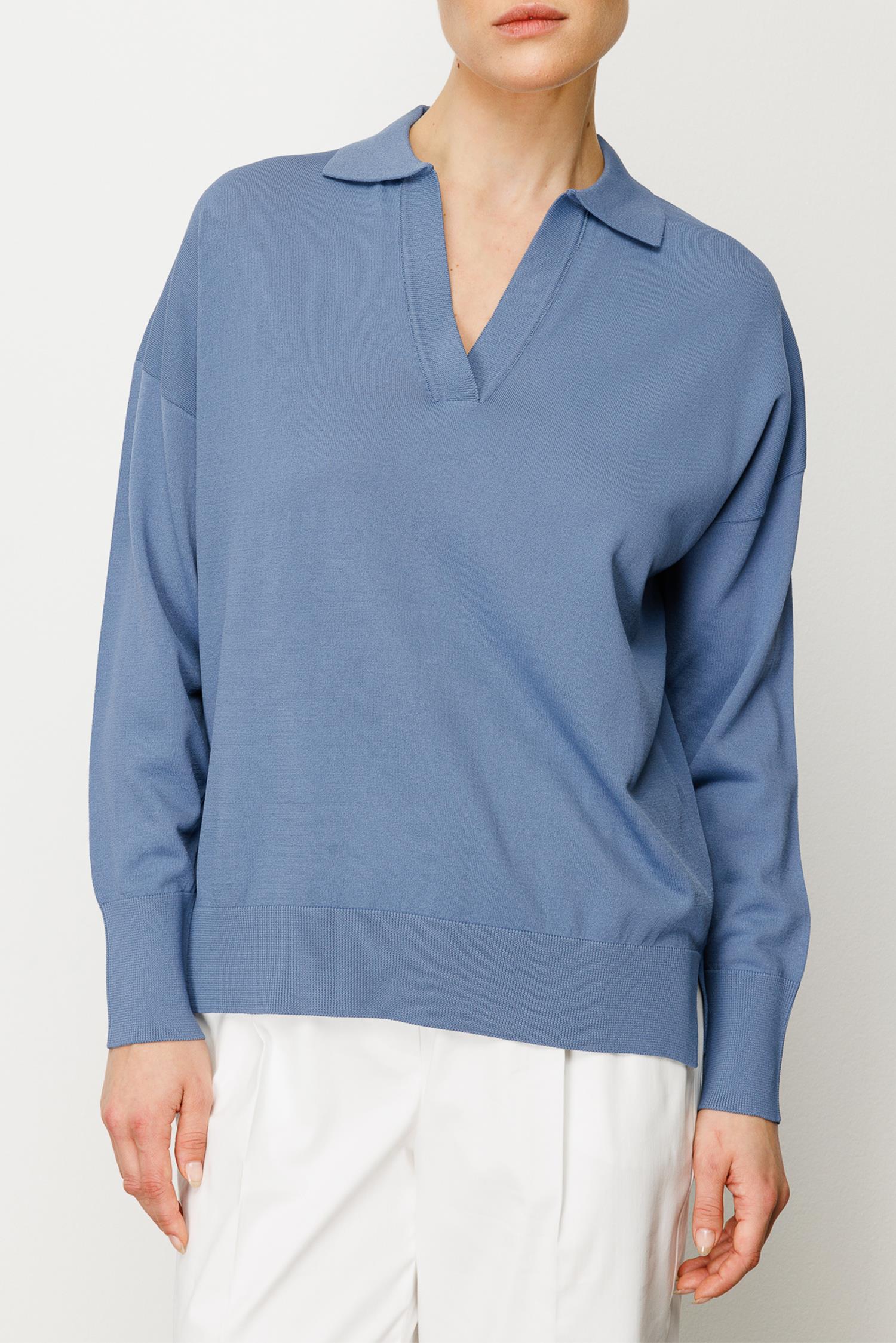 Polo Yaka Yırtmaçlı Triko