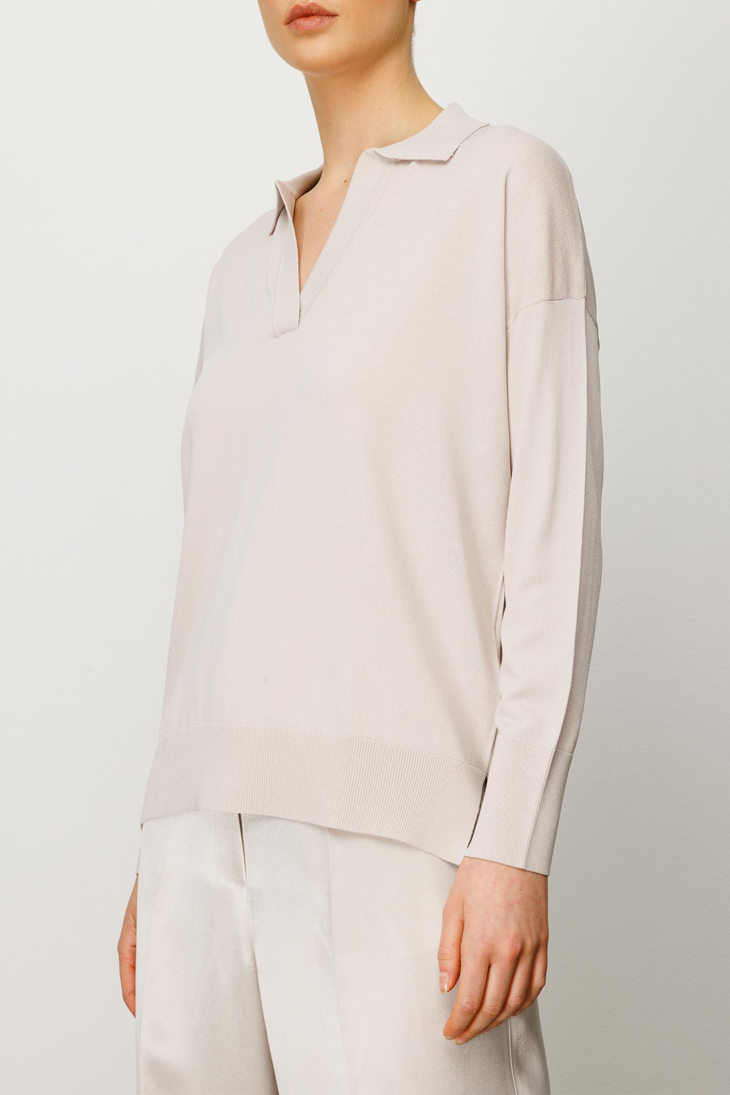 Polo Yaka Yırtmaçlı Triko