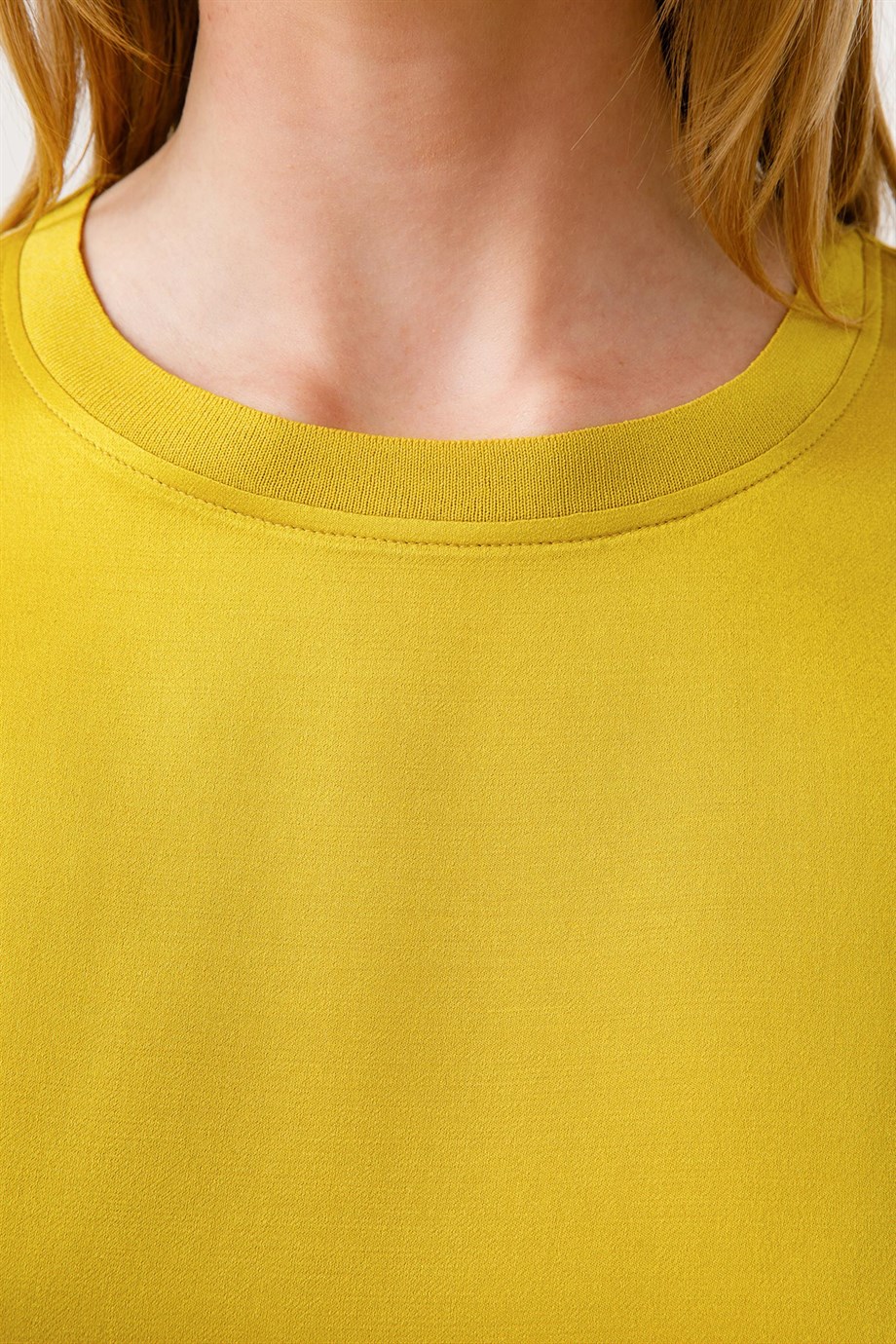 Sıfır Yaka Truvakar Kol Bluz