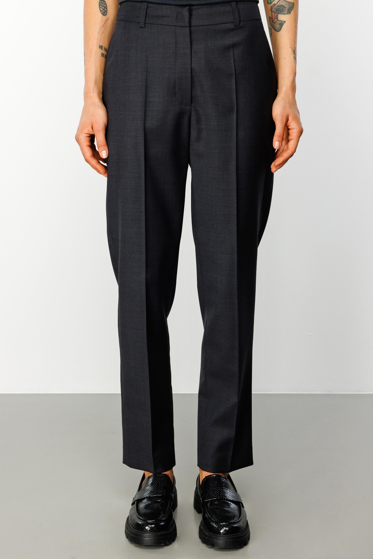 Slim Fit Cepli Yün Pantolon
