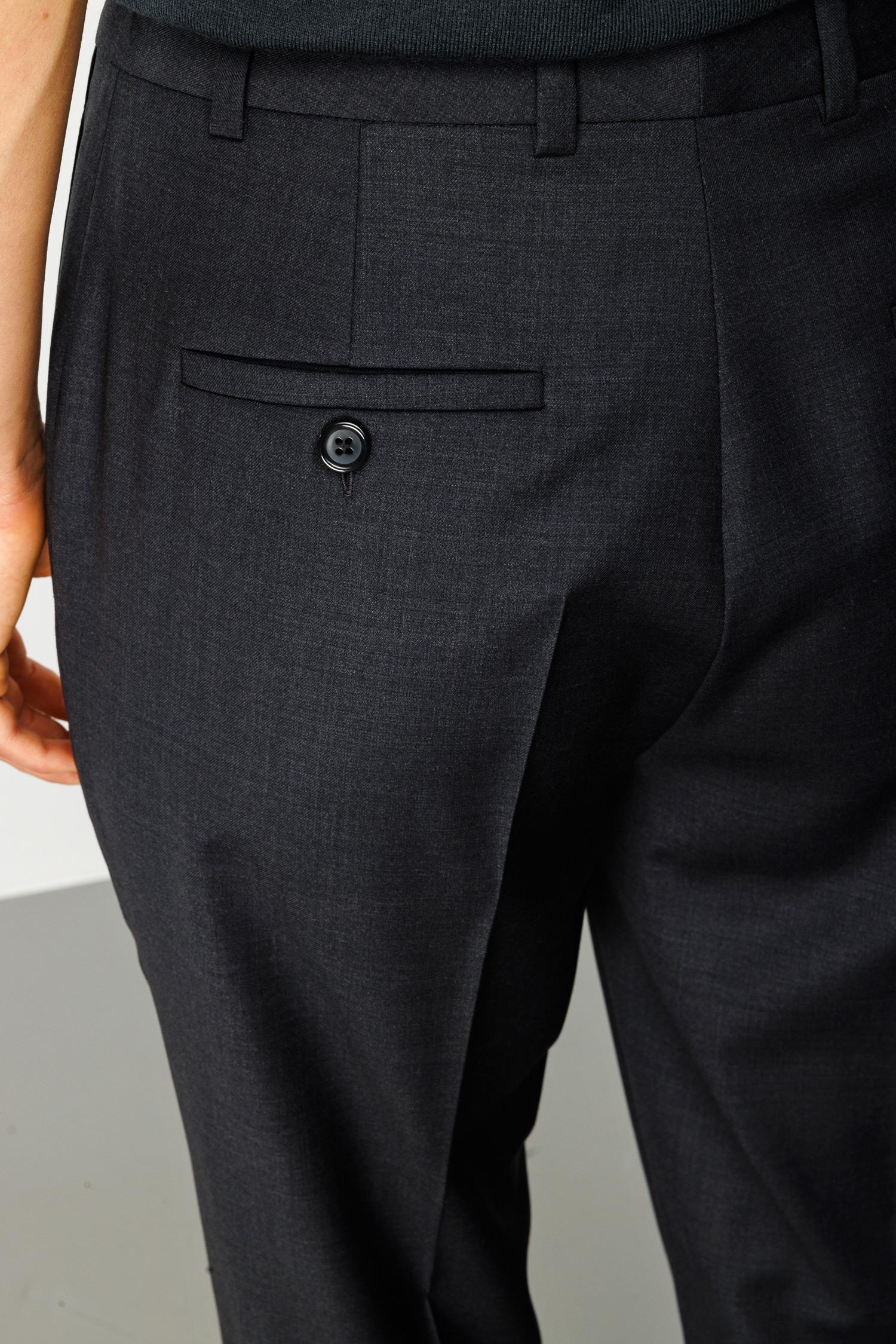 Slim Fit Cepli Yün Pantolon