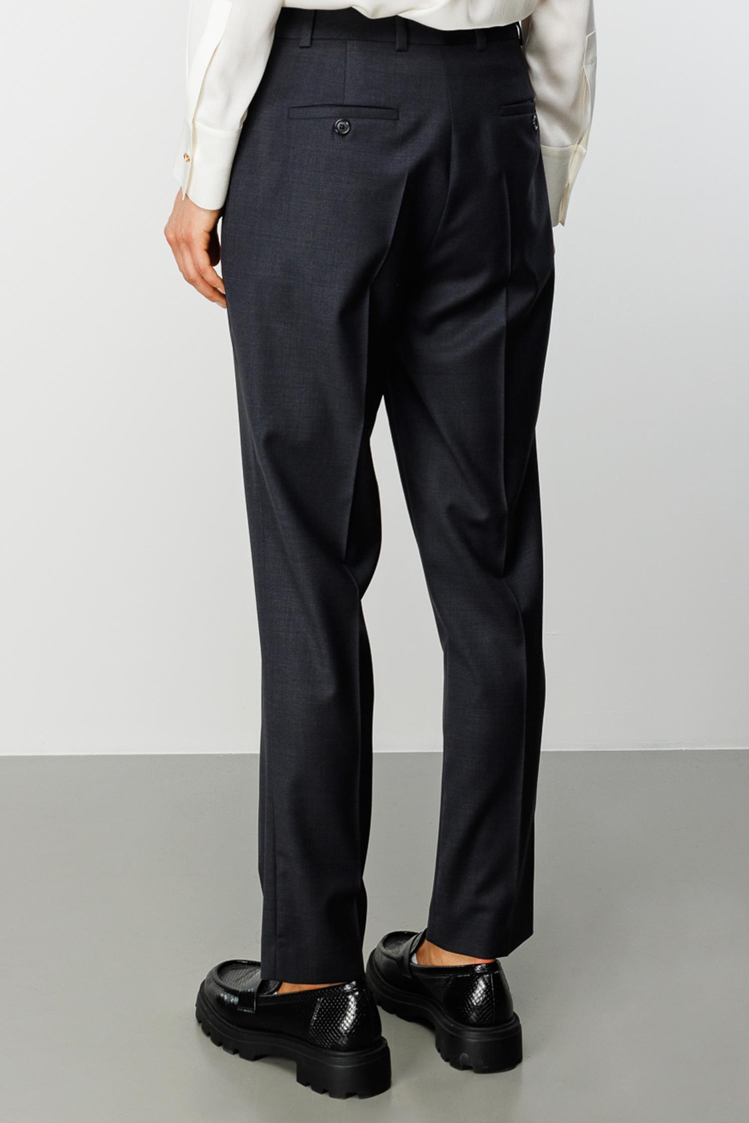 Slim Fit Cepli Yün Pantolon