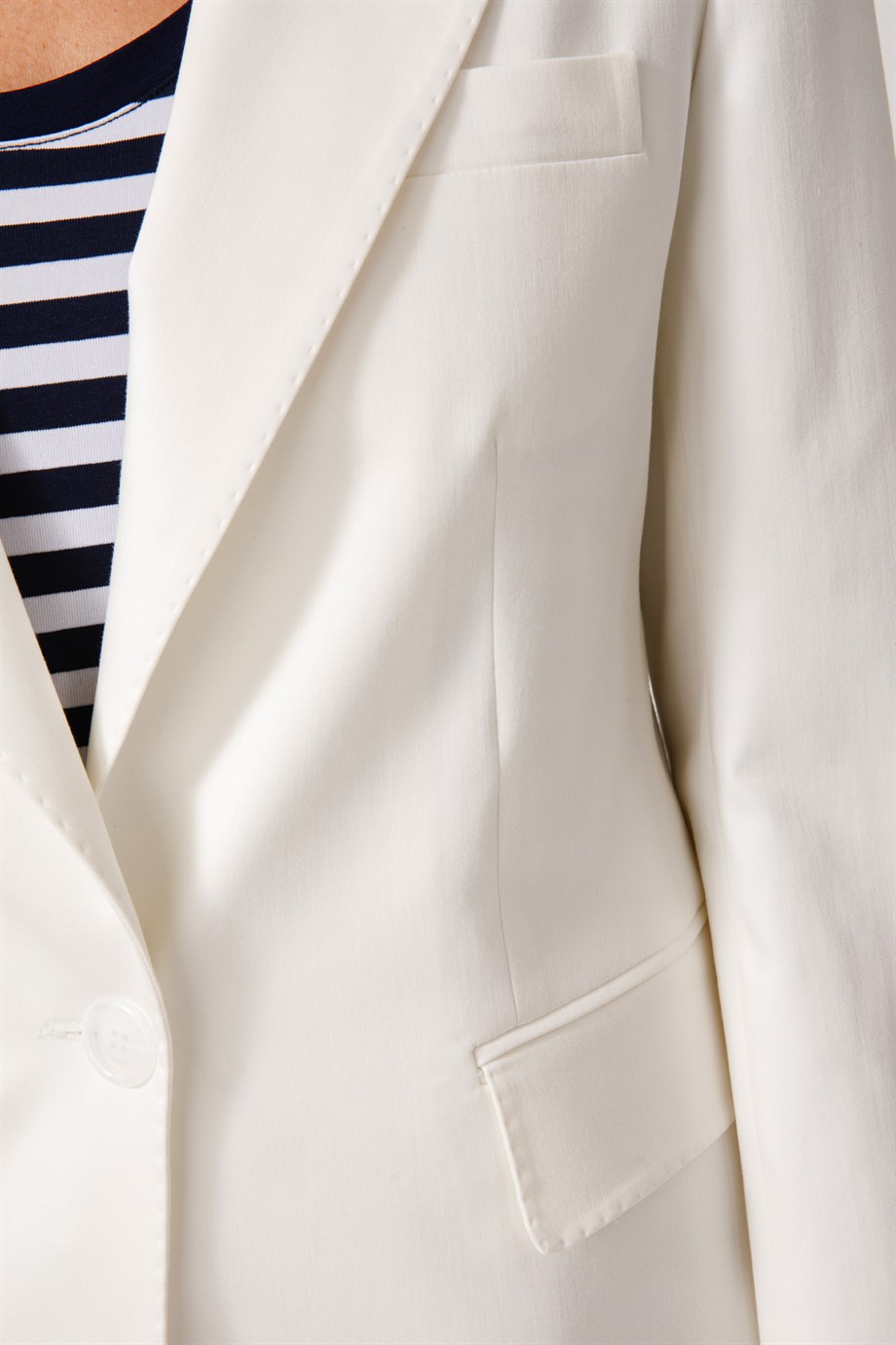 Tek Düğme Koton Ceket