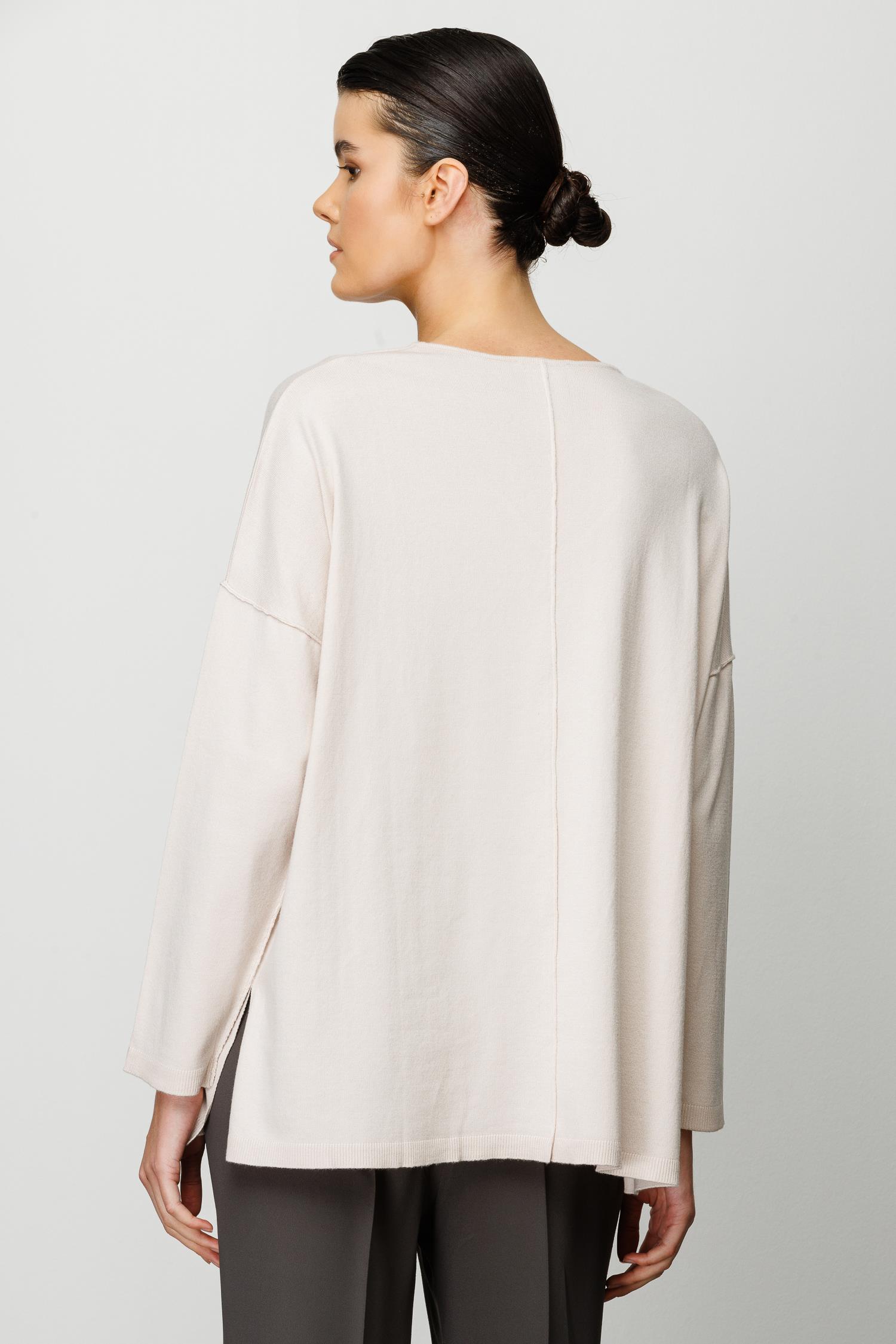 V Yaka Dikişli Oversize Triko