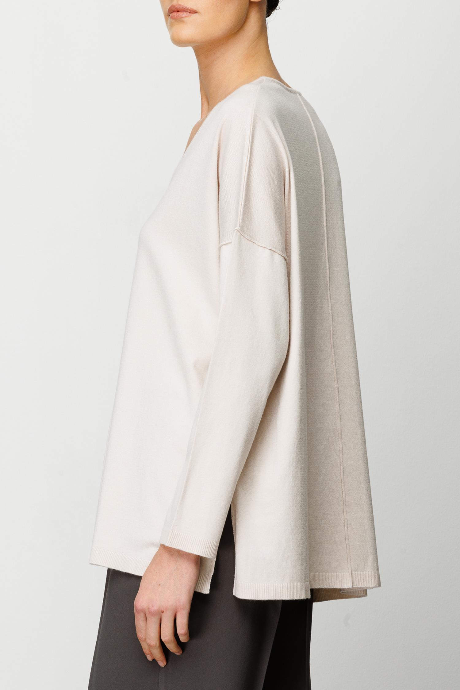 V Yaka Dikişli Oversize Triko