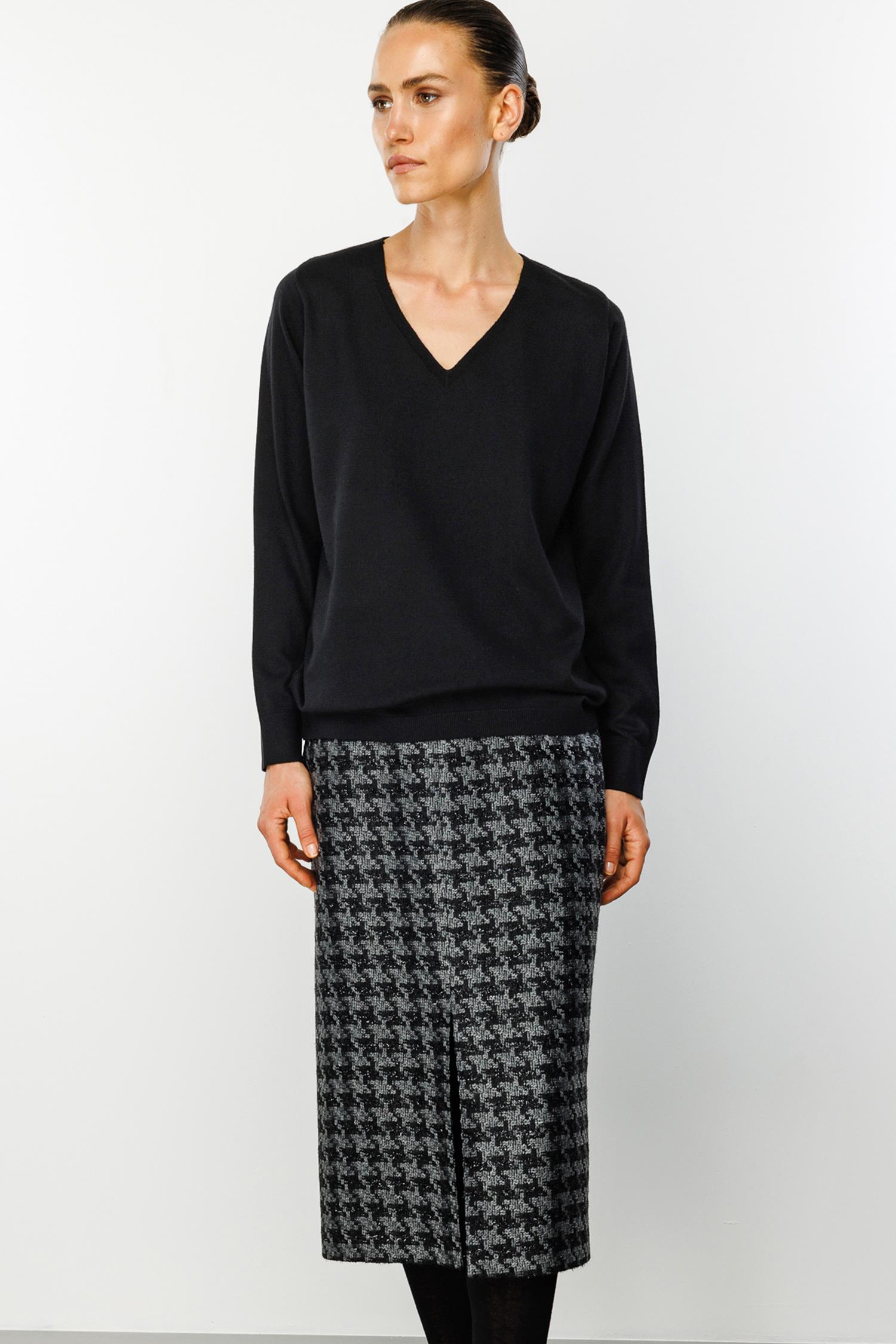 V Yaka Uzun Kol Triko