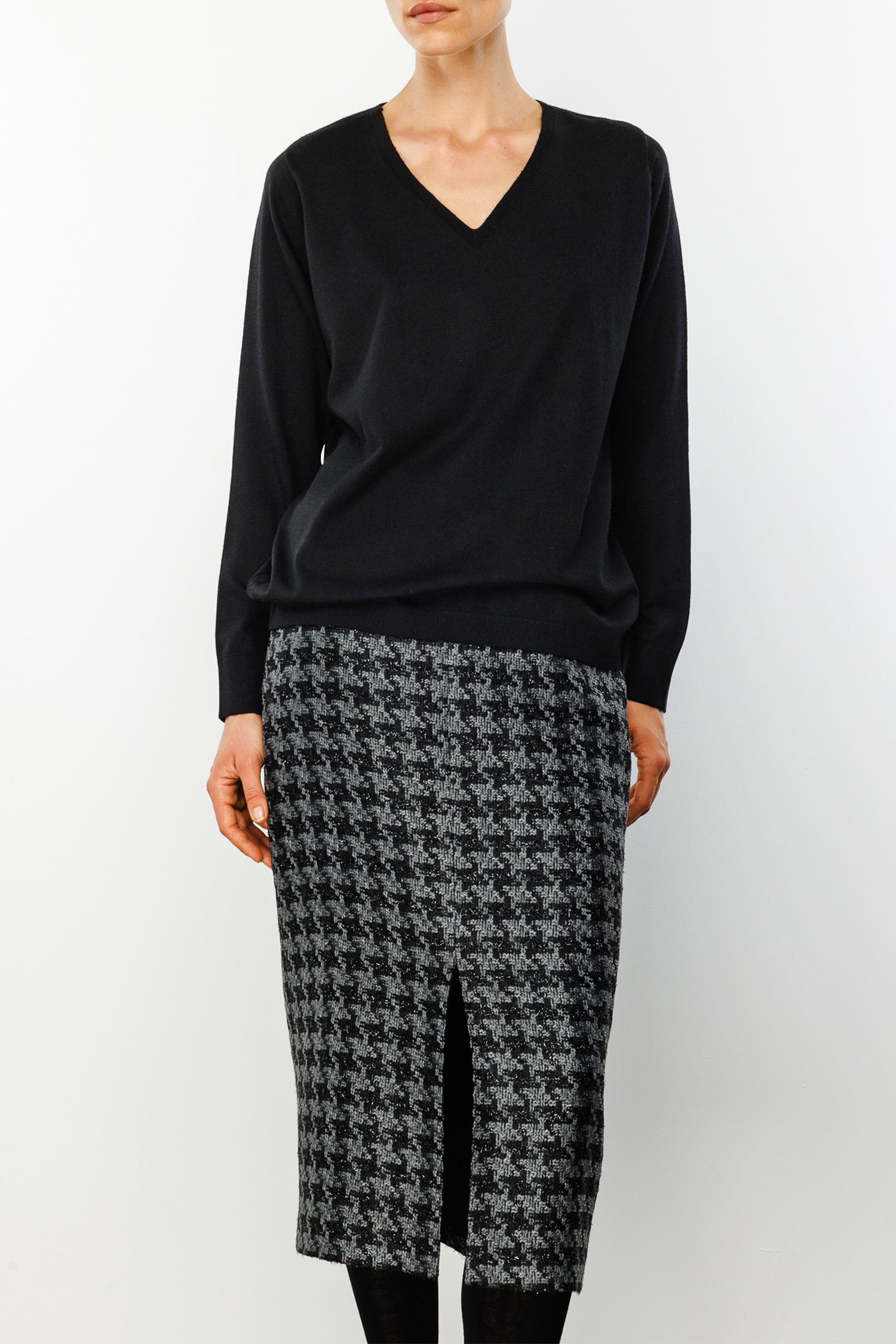 V Yaka Uzun Kol Triko