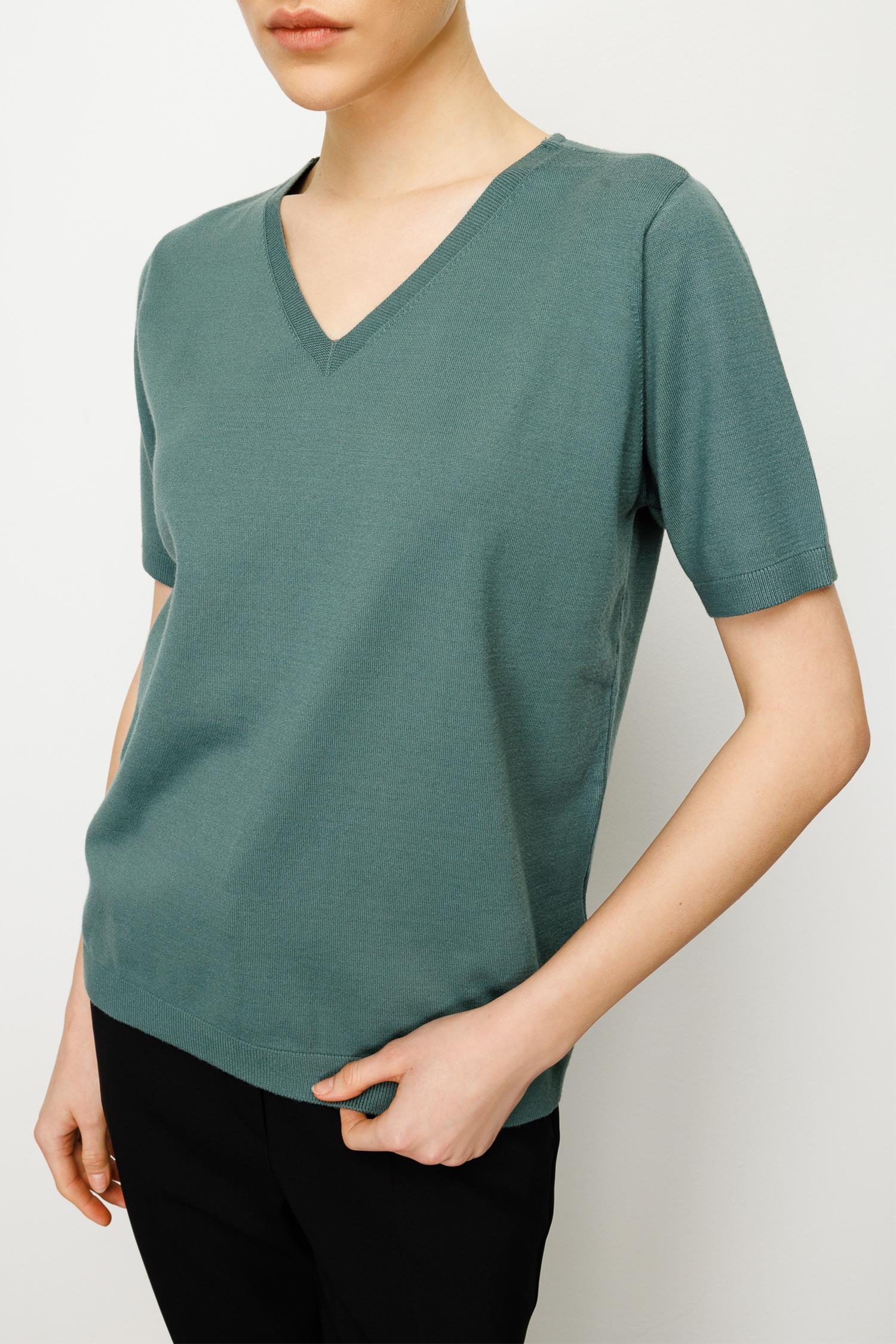V Yaka Yarım Kol Triko