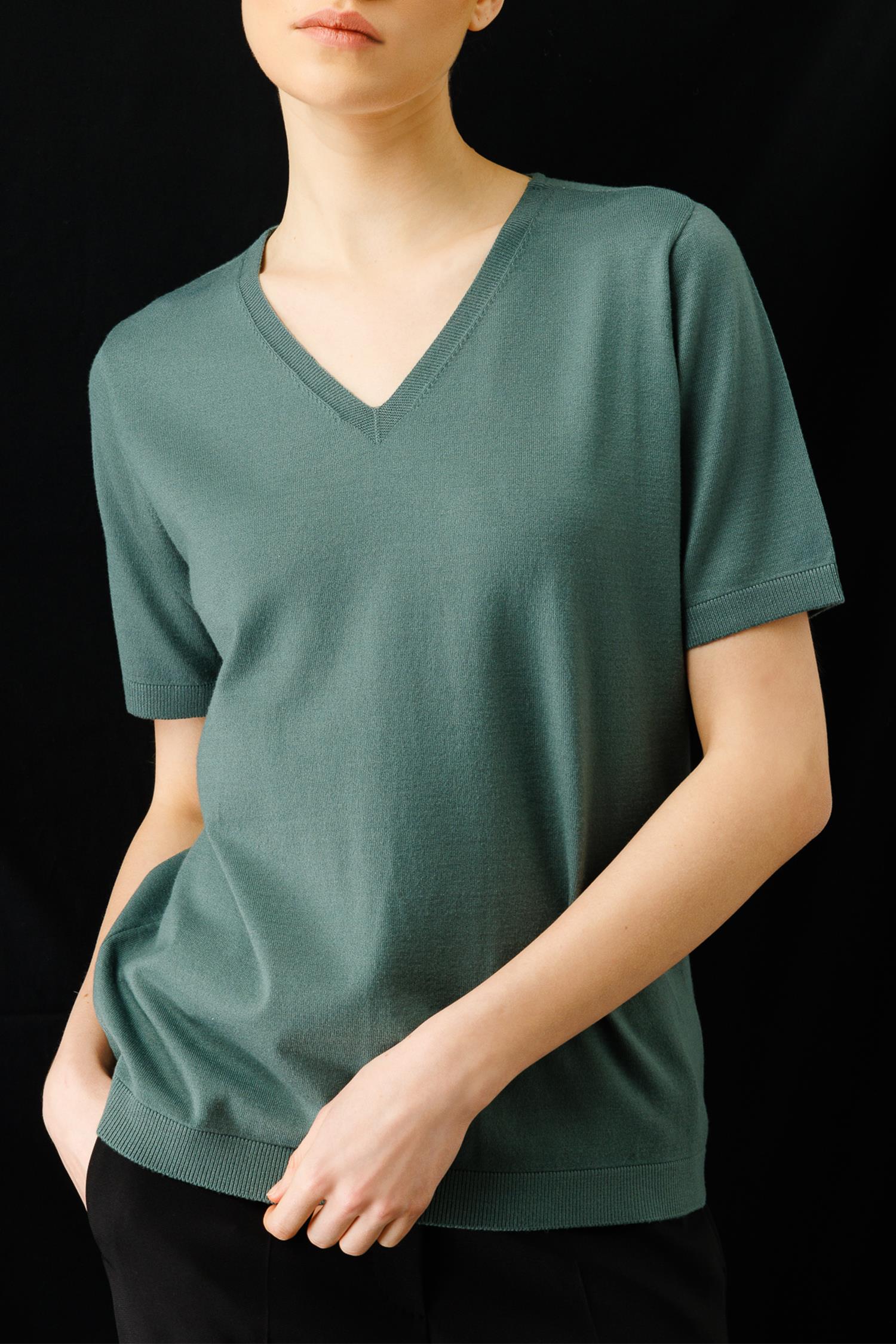 V Yaka Yarım Kol Triko