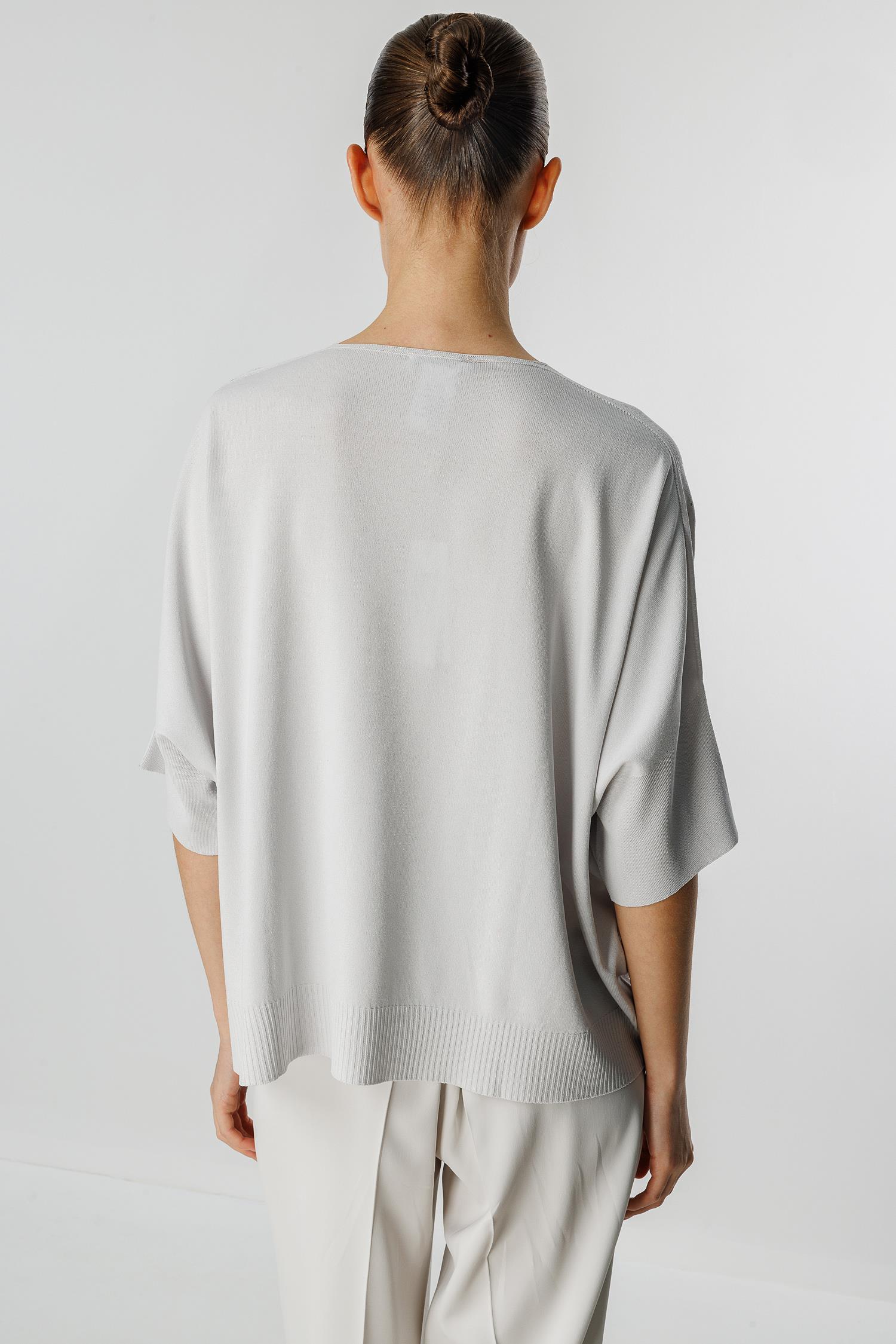 Varak Baskılı V Yaka Triko