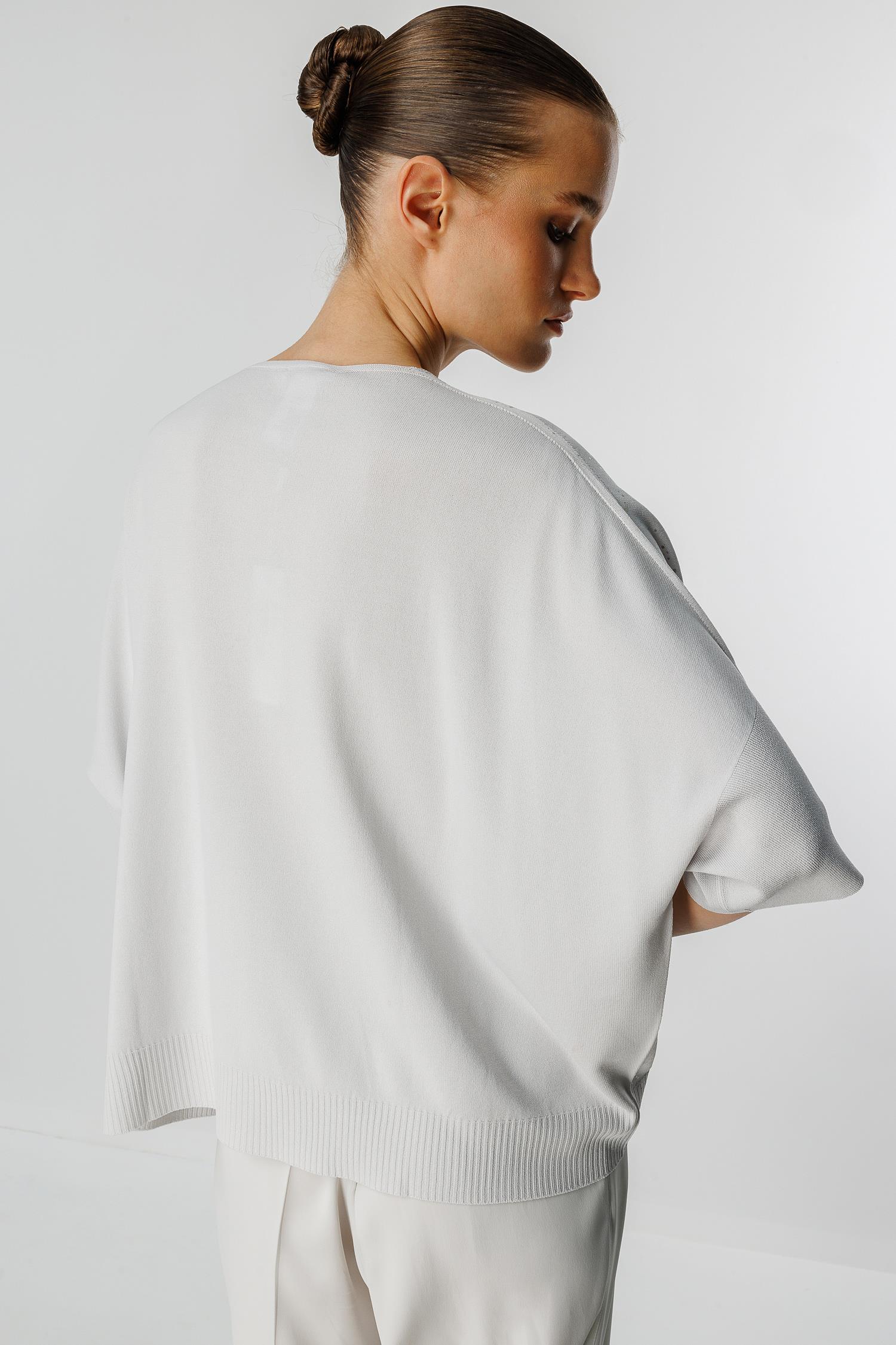 Varak Baskılı V Yaka Triko