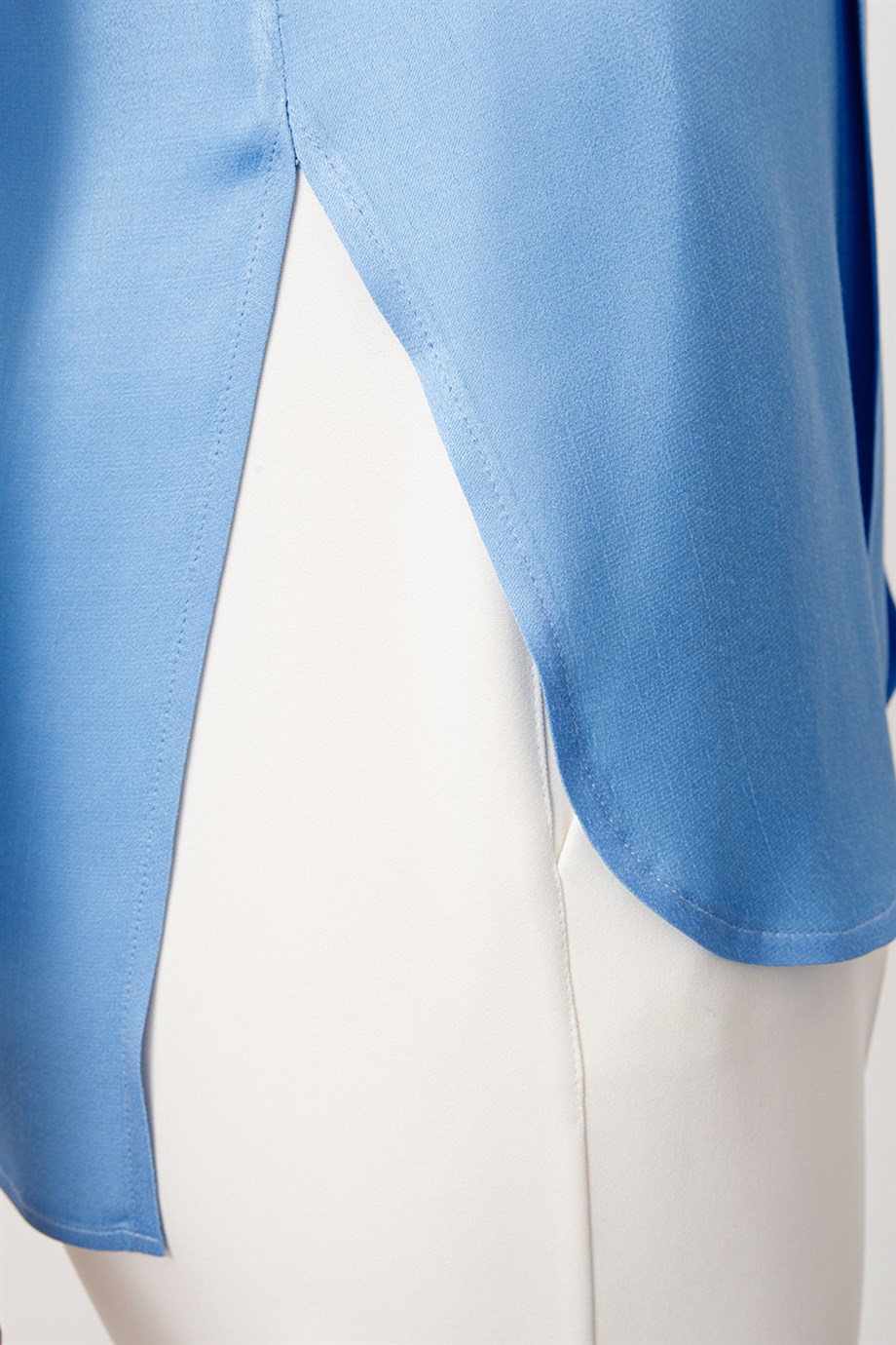 Viskon/Rayon Önü Pileli Gömlek