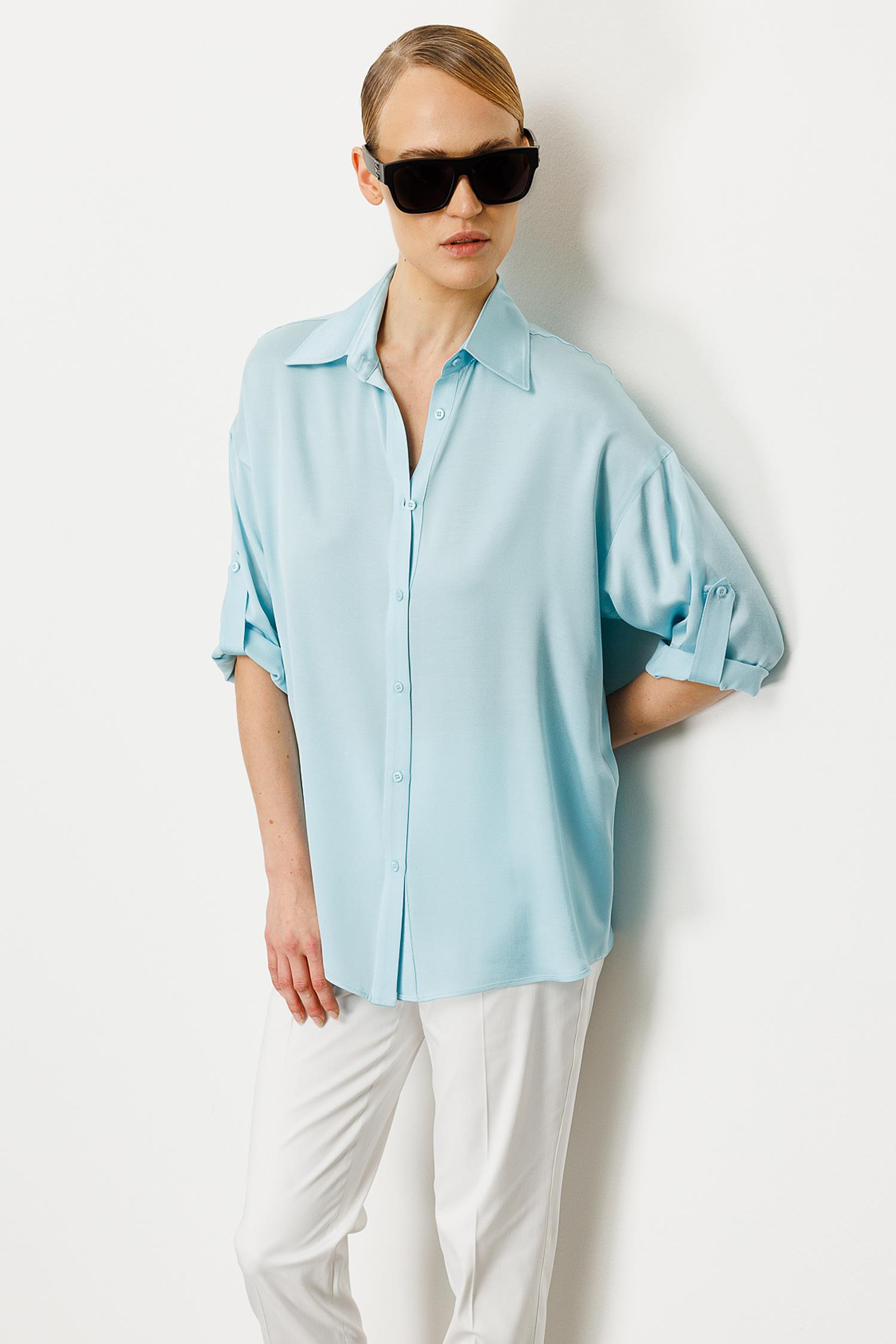 Yarım Kol Apoletli Bluz