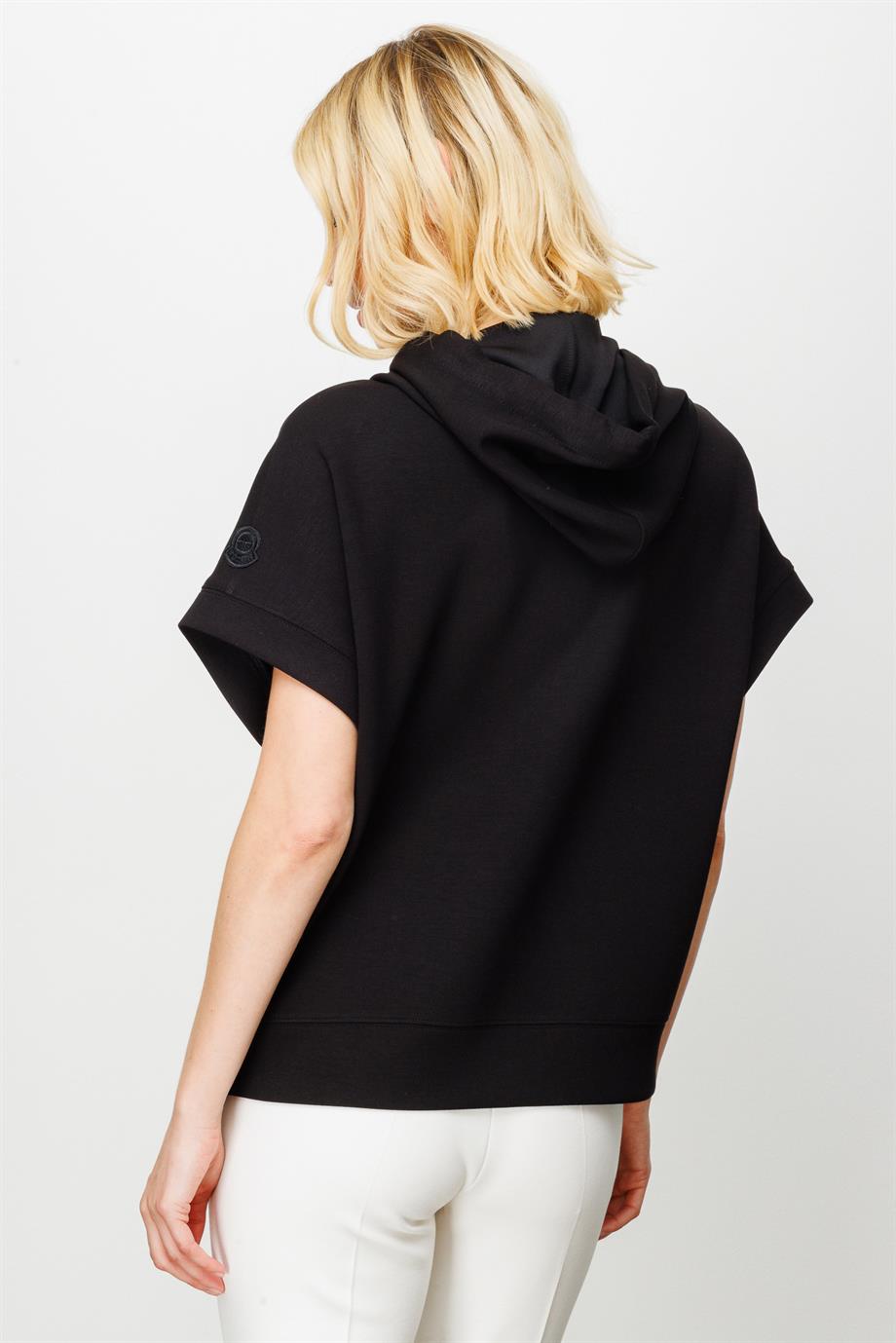 Yarım Kol Kapüşonlu Sweat