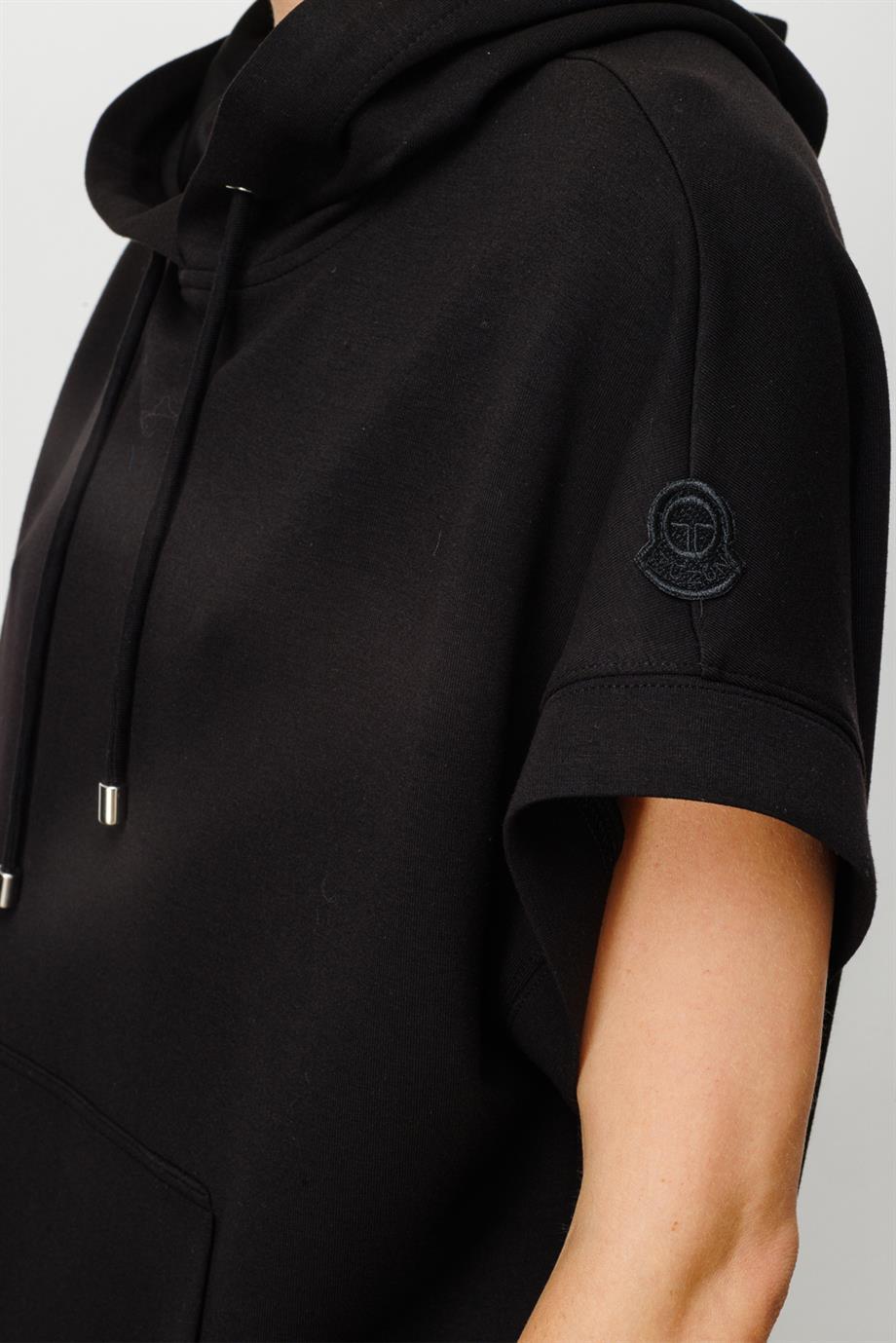 Yarım Kol Kapüşonlu Sweat