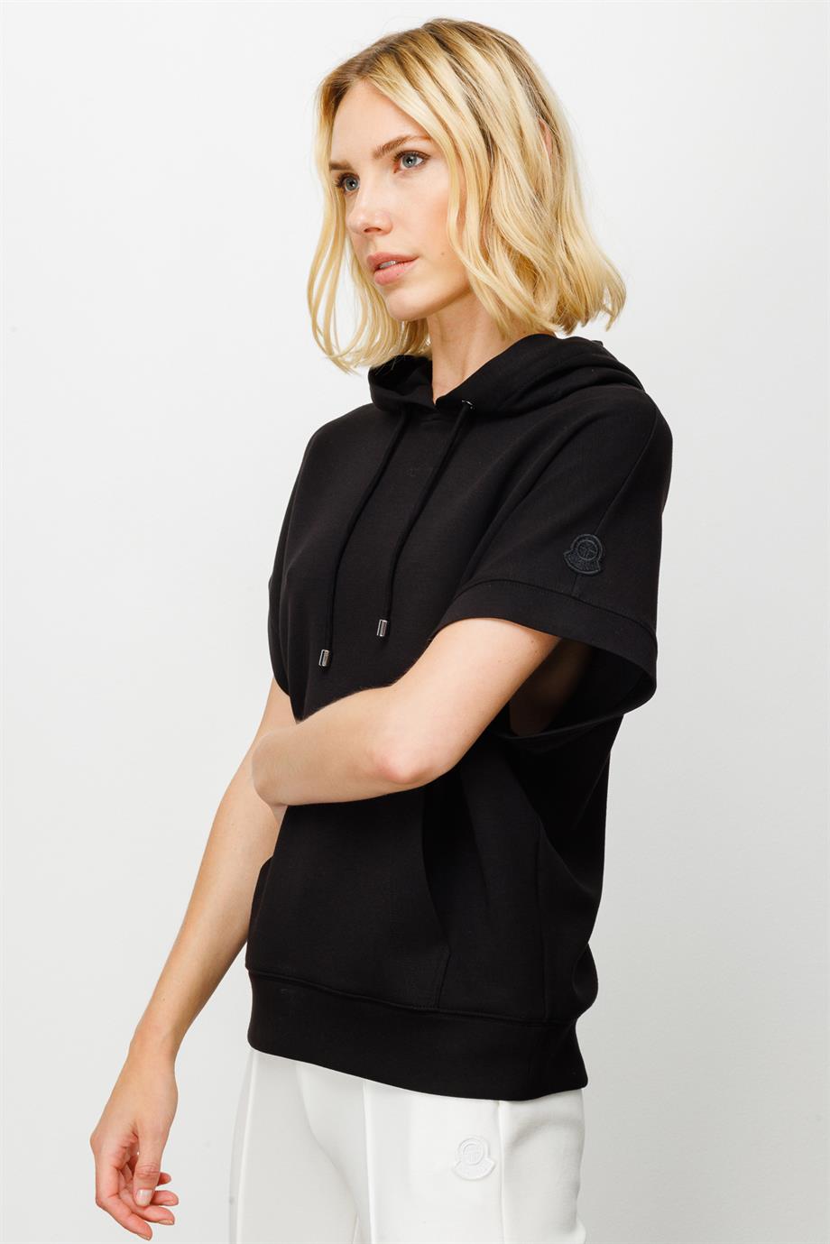 Yarım Kol Kapüşonlu Sweat