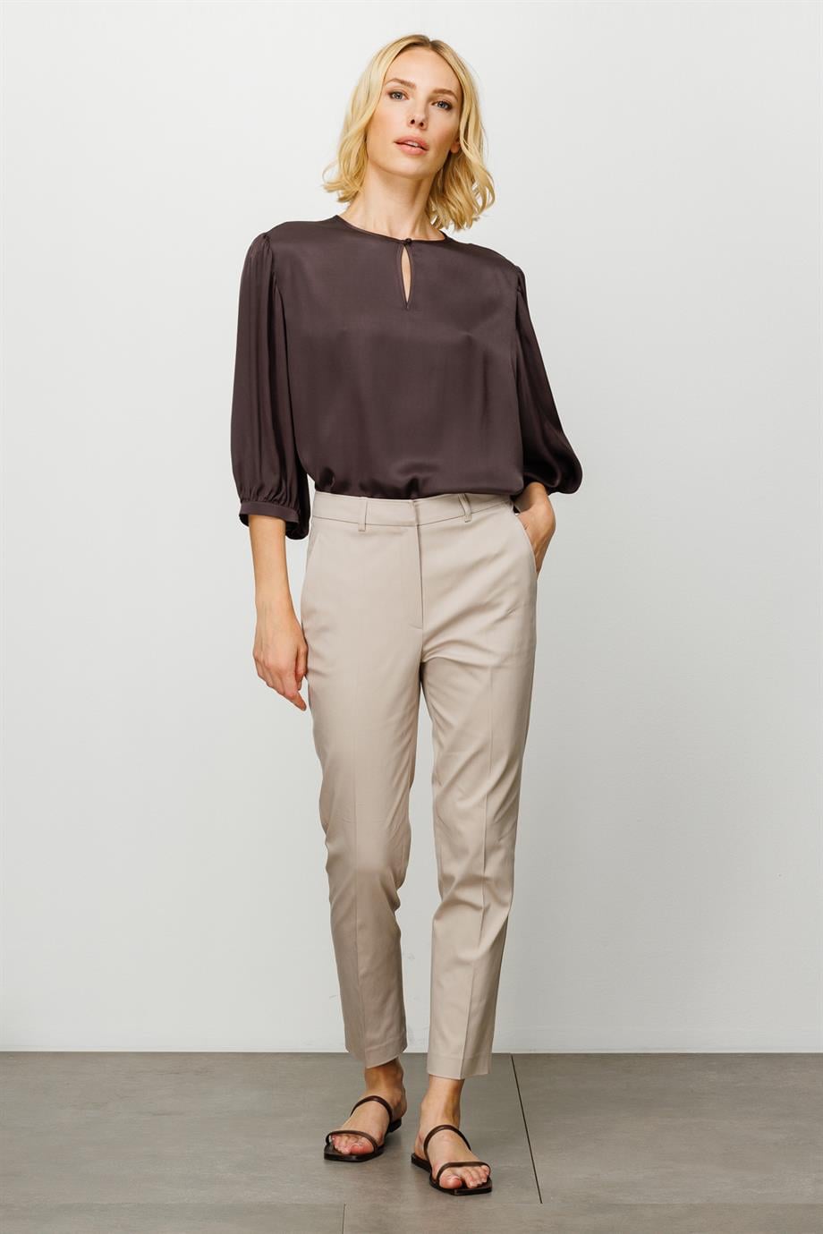 Yüksek Bel Slim Paça Pantolon