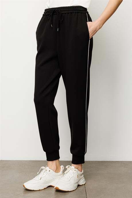 Elastan Kemerli Biyeli Sweat Pantolon