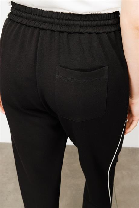 Elastan Kemerli Biyeli Sweat Pantolon
