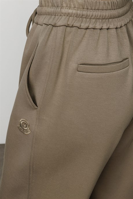 Elastan Kemerli Bol Kesim Sweat Pantolon