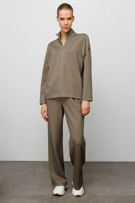 Elastan Kemerli Bol Kesim Sweat Pantolon
