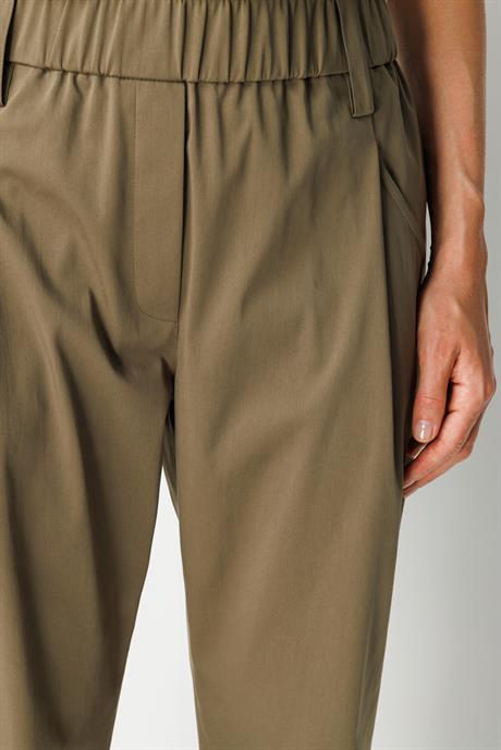 Elastan Kemerli Cepli Koton Pantolon