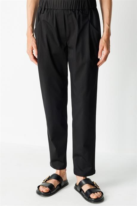 Elastan Kemerli Cepli Koton Pantolon