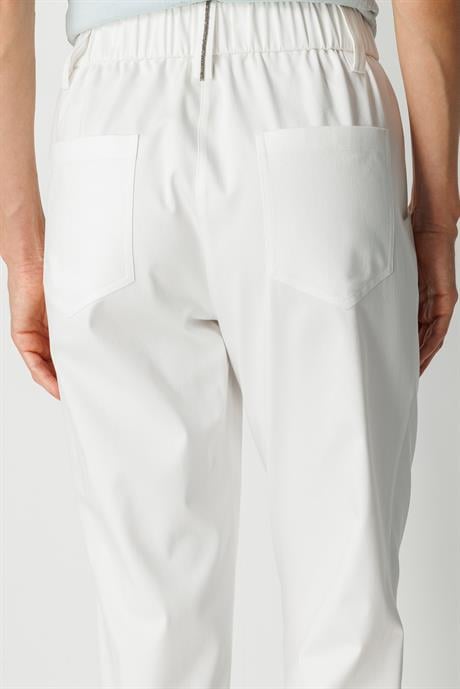 Elastan Kemerli Cepli Koton Pantolon