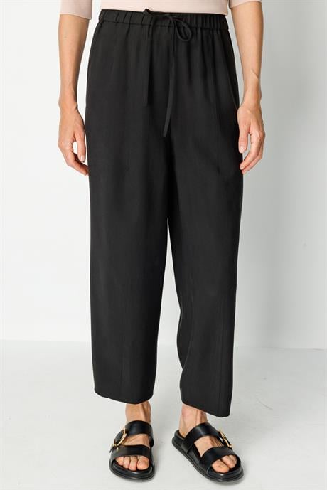 Elastan Kemerli Lyocell Pantolon