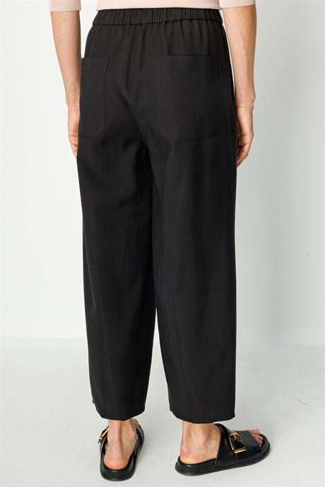 Elastan Kemerli Lyocell Pantolon