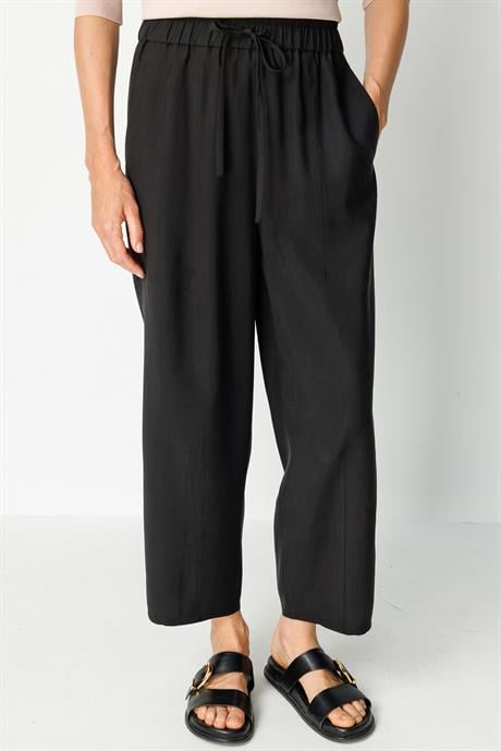 Elastan Kemerli Lyocell Pantolon
