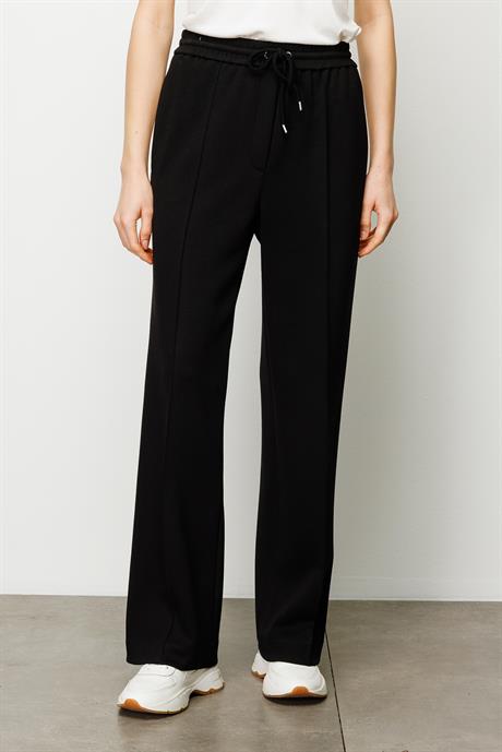 Elastan Kemerli Şeritli Sweat Pantolon