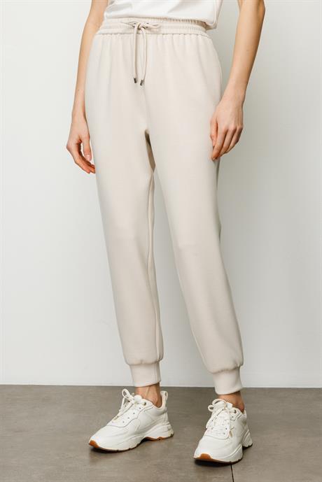 Elastan Kemerli Sweat Pantolon