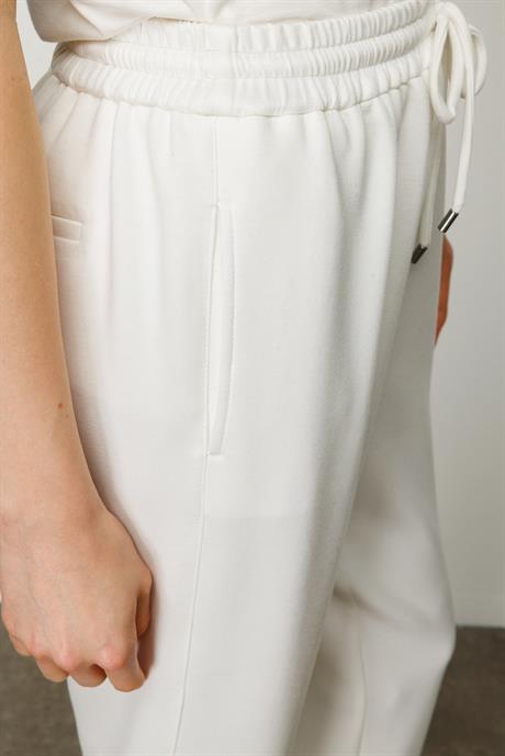 Elastan Kemerli Sweat Pantolon
