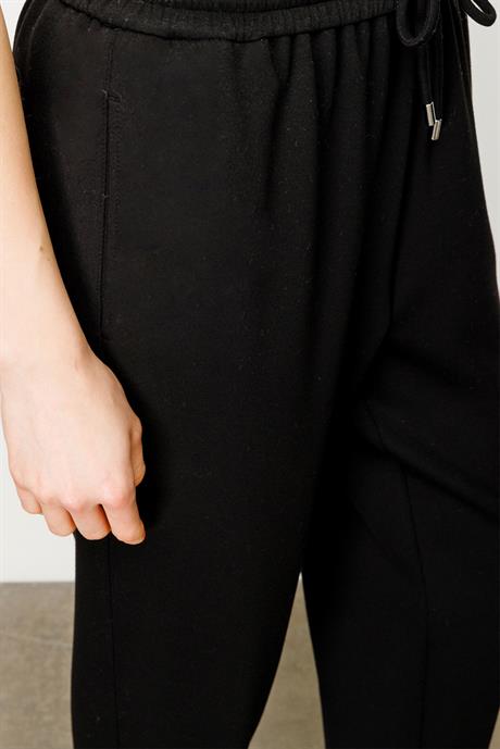 Elastan Kemerli Sweat Pantolon
