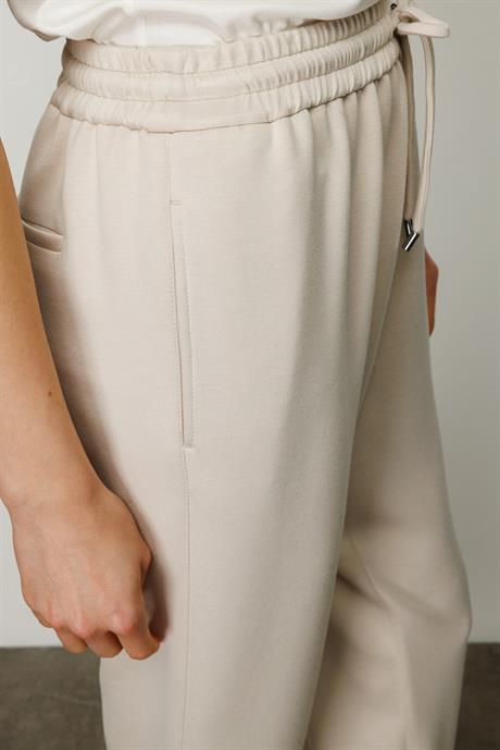 Elastan Kemerli Sweat Pantolon