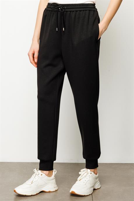 Elastan Kemerli Sweat Pantolon