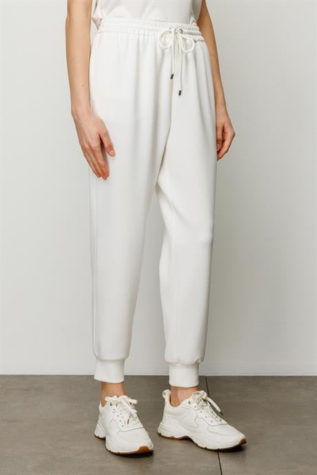 Elastan Kemerli Sweat Pantolon