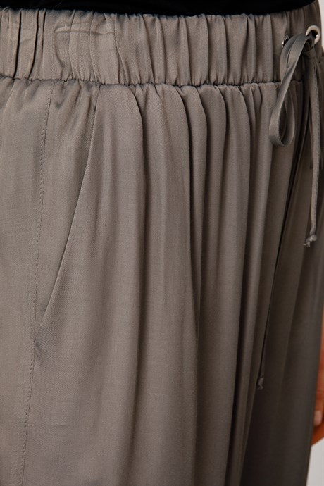 Elastan Kemerli Vıskon Pantolon