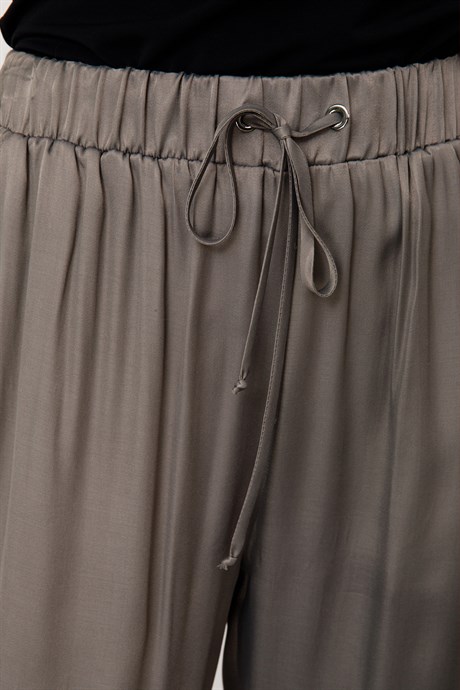 Elastan Kemerli Vıskon Pantolon