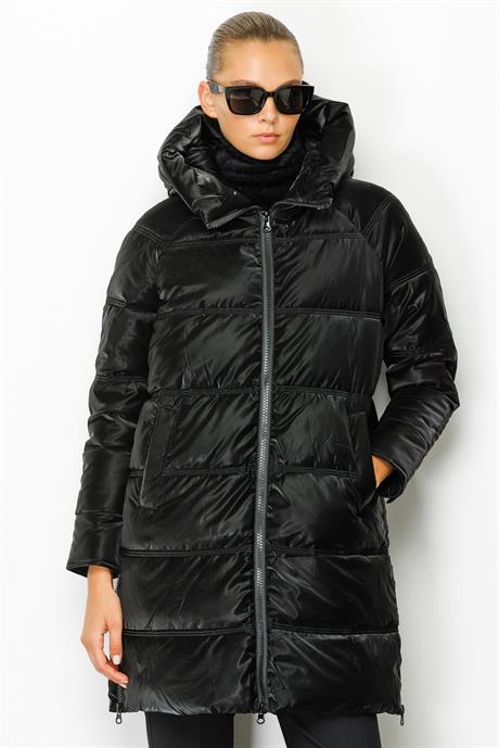 Kapüşonlu Fermuarlı Anorak