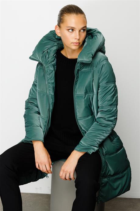 Kapüşonlu Fermuarlı Anorak
