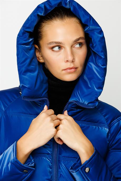 Kapüşonlu Fermuarlı Anorak