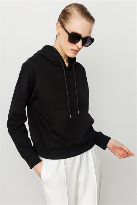 Kapüşonlu Kısa Sweat