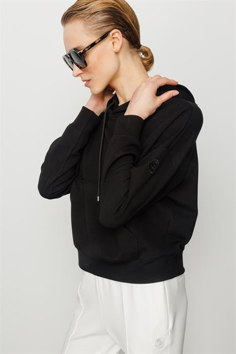 Kapüşonlu Kısa Sweat